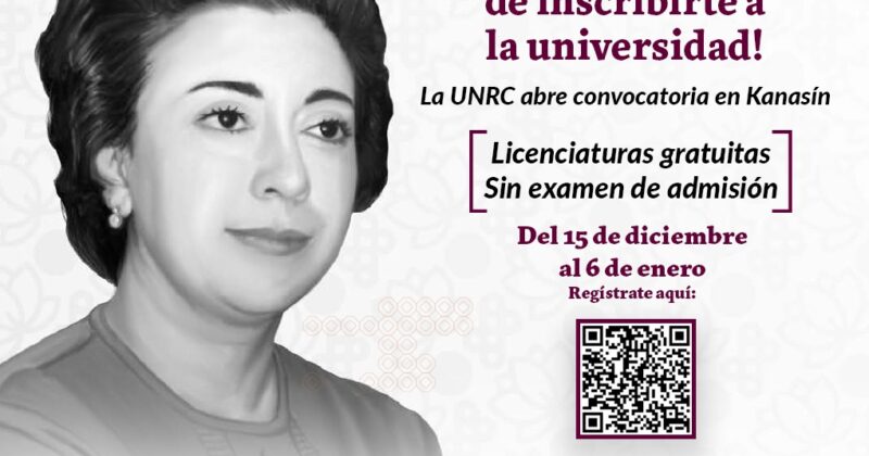 Continúan abiertas las inscripciones para a la Universidad Nacional Rosario Castellanos, Unidad Kanasín